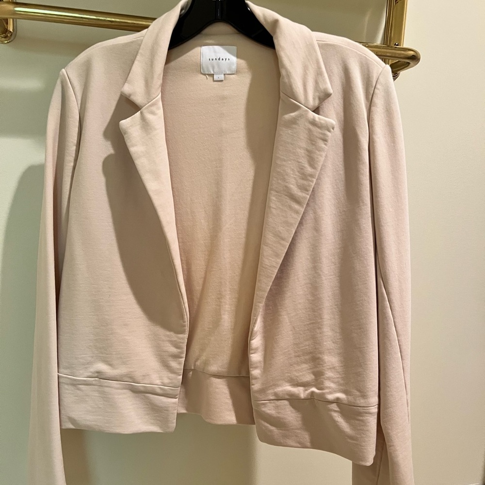 Sundays Collared Open Front Jacket